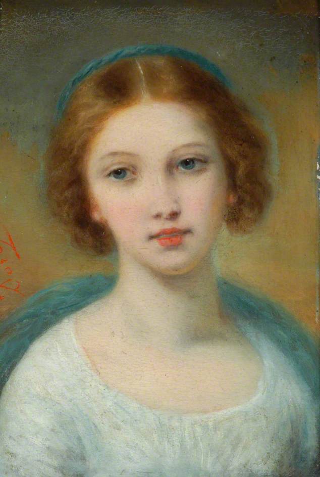 Buy Museum Art Reproductions Head of a Young Girl by Pierre Joseph Dedreux Dorcy (1789-1874) | ArtsDot.com