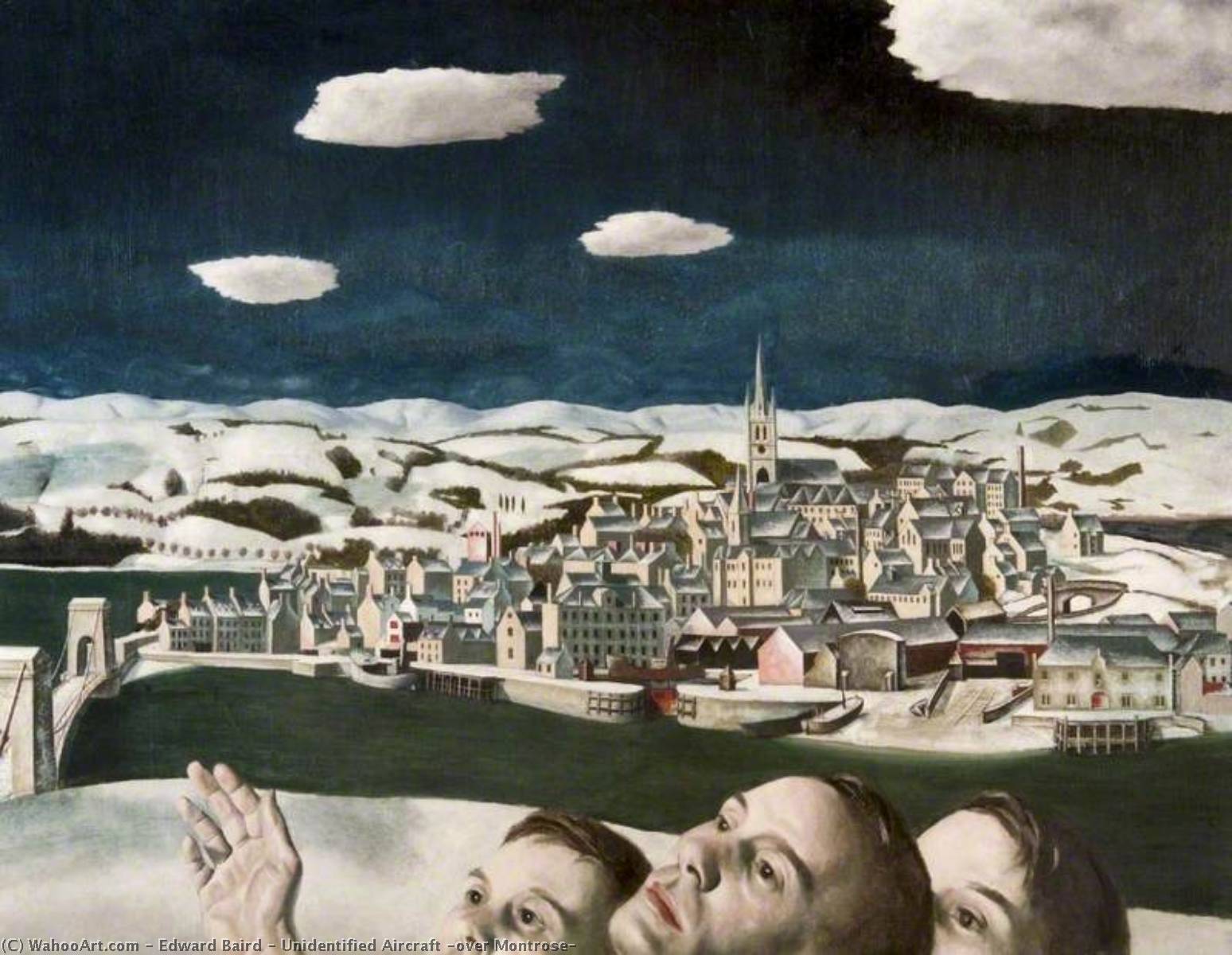 Buy Museum Art Reproductions Unidentified Aircraft (over Montrose), 1942 by Edward Baird (1904-1949) | ArtsDot.com