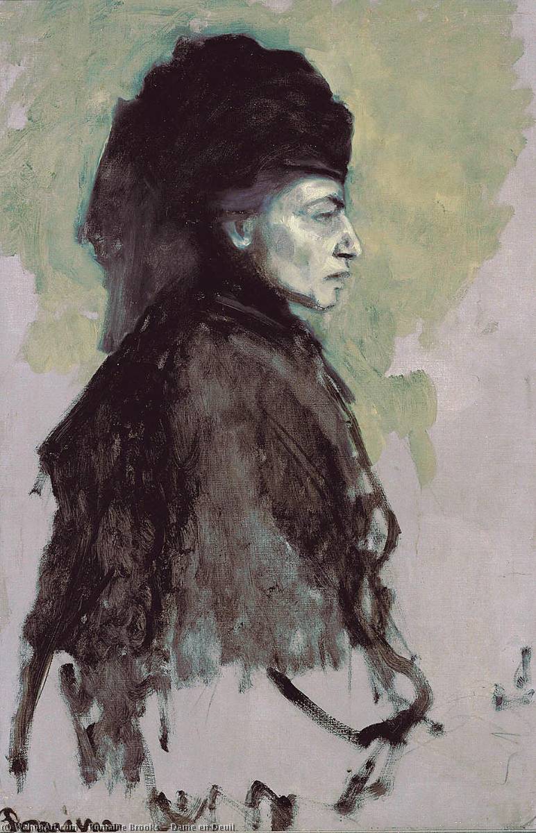 Order Oil Painting Replica Dame en Deuil, 1910 by Romaine Brooks (Inspired By) (1874-1970, Italy) | ArtsDot.com