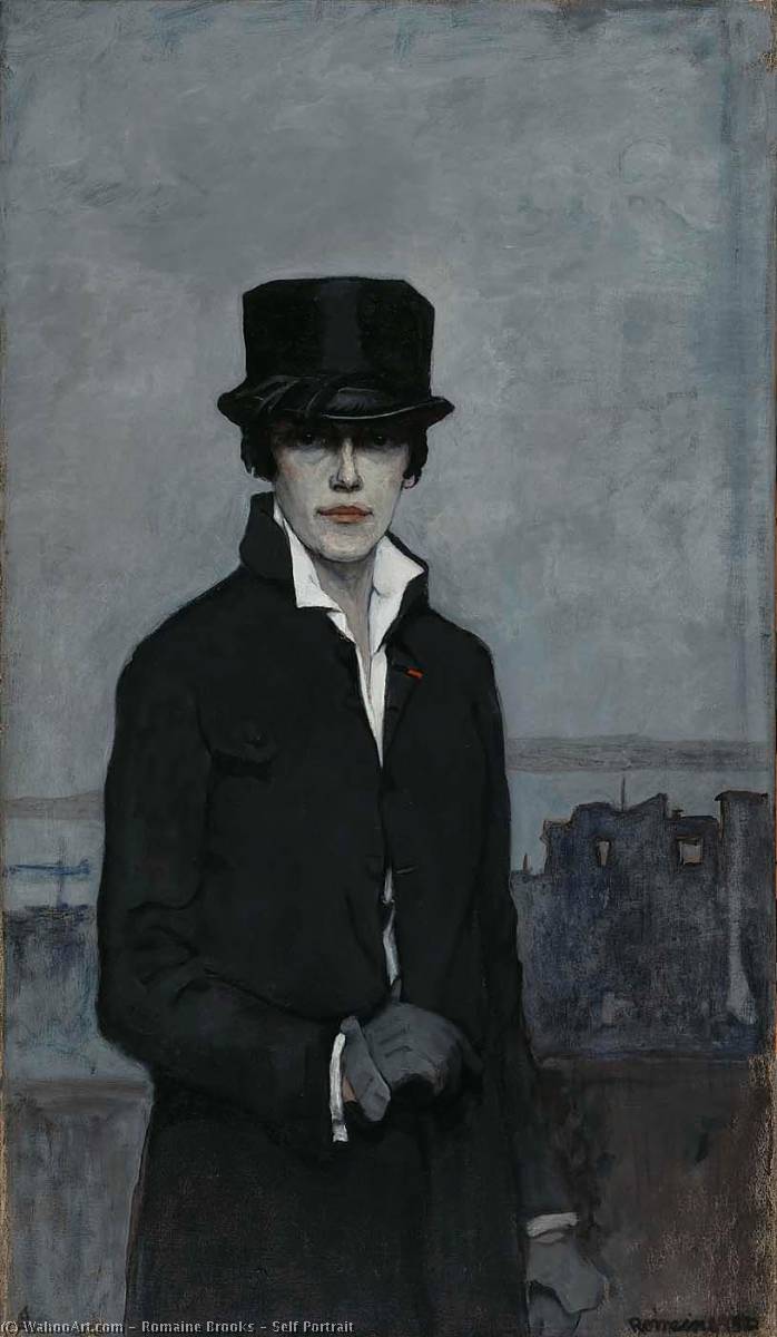 Order Paintings Reproductions Self Portrait, 1923 by Romaine Brooks (Inspired By) (1874-1970, Italy) | ArtsDot.com