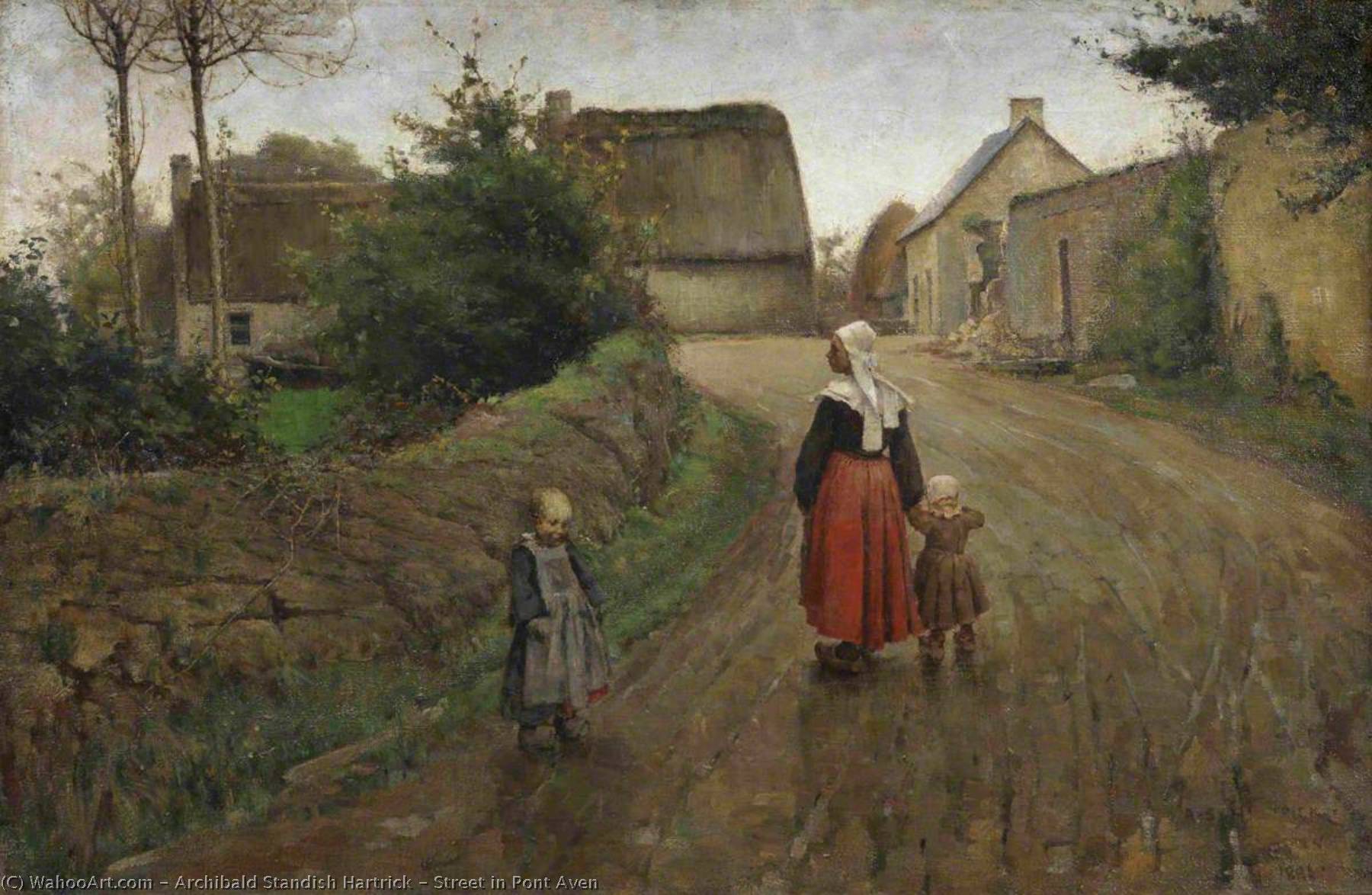 Buy Museum Art Reproductions Street in Pont Aven, 1886 by Archibald Standish Hartrick (1864-1950) | ArtsDot.com