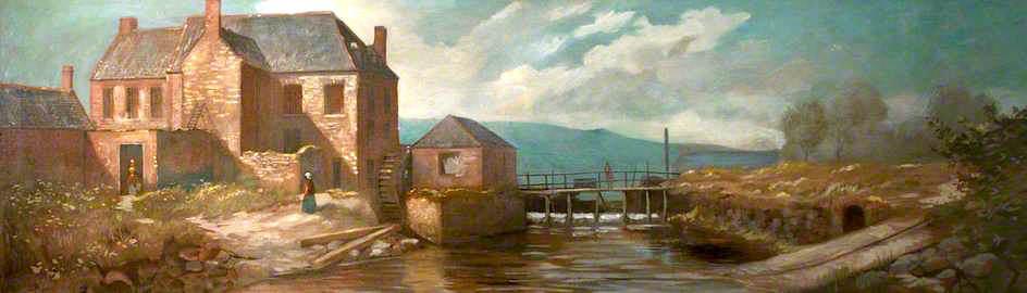 Order Paintings Reproductions Joy s Paper Mill, Cromac, 1800, 1908 by Joseph W Carey (1859-1937) | ArtsDot.com