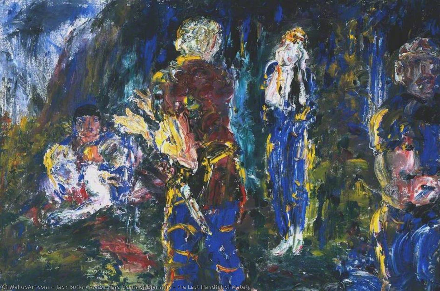 Buy Museum Art Reproductions The Death of Diarmuid, the Last Handful of Water, 1945 by Jack Butler Yeats (Inspired By) (1871-1957, United Kingdom) | ArtsDot.com
