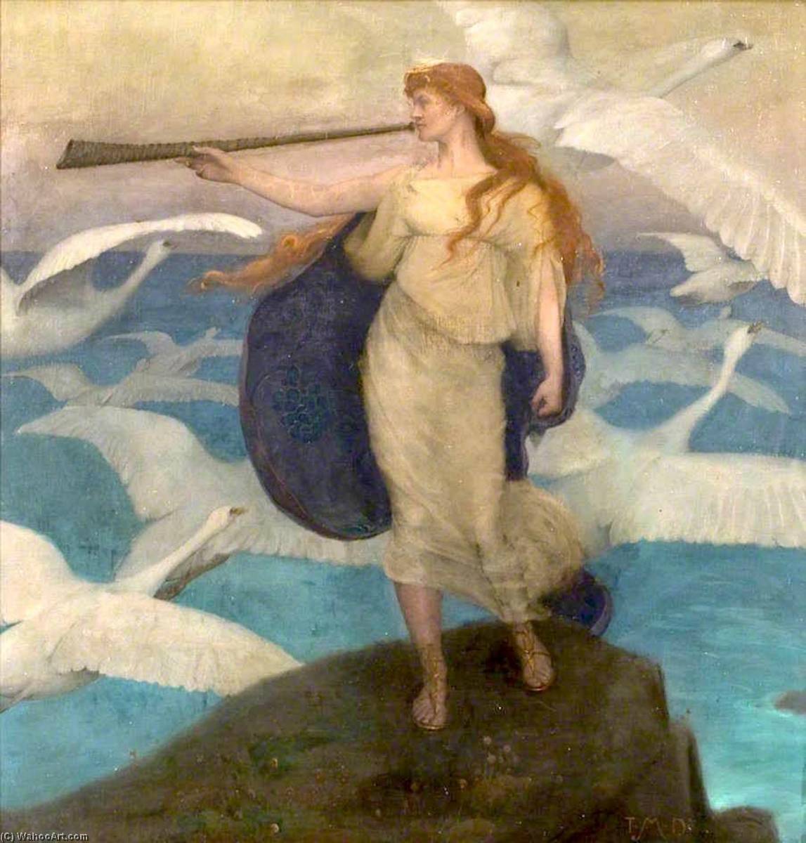 Order Paintings Reproductions The Herald of Winter, 1894 by Thomas Millie Dow (1848-1919) | ArtsDot.com