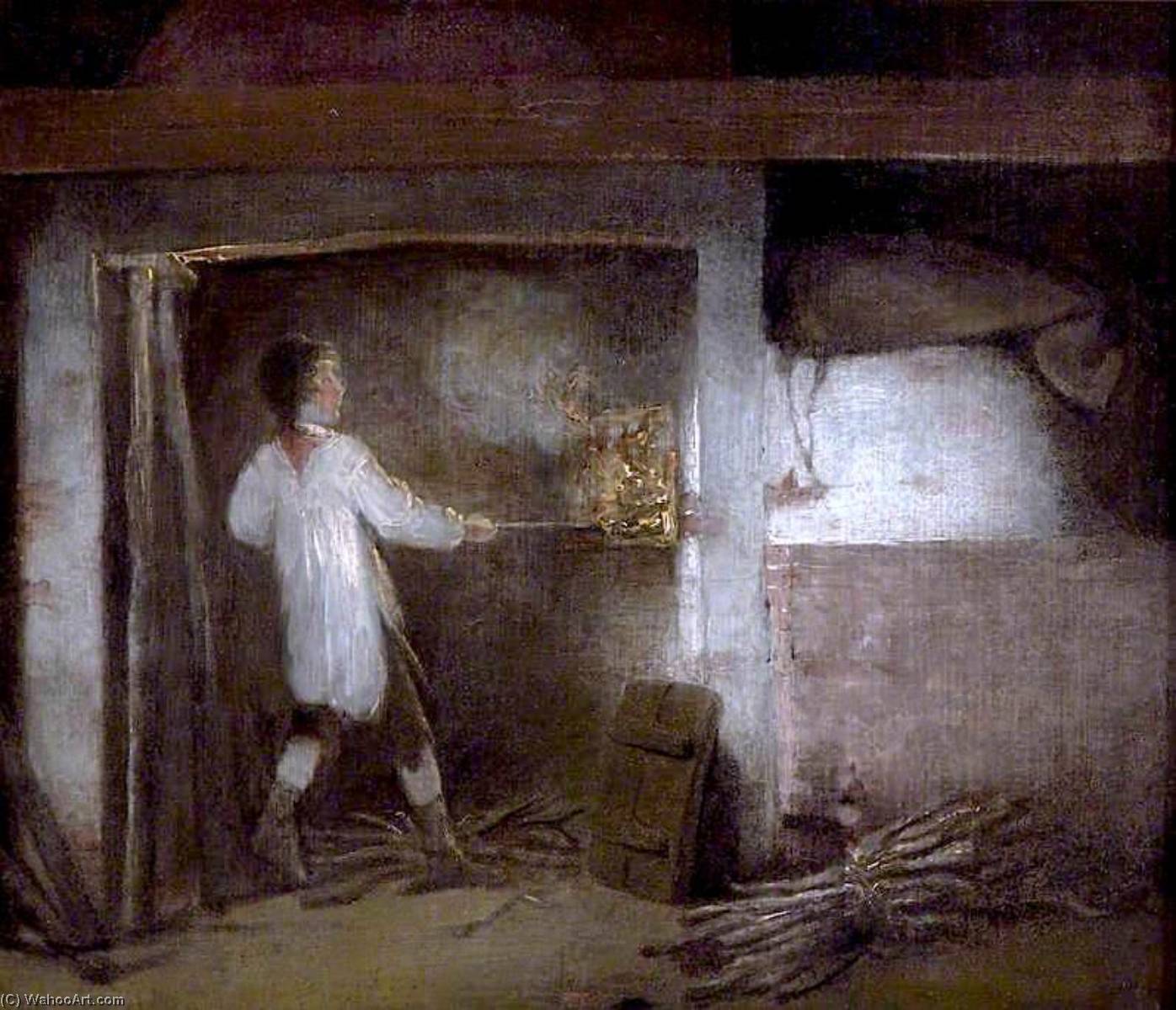 Order Paintings Reproductions Firing Pottery by William Redmore Bigg (1755-1828) | ArtsDot.com
