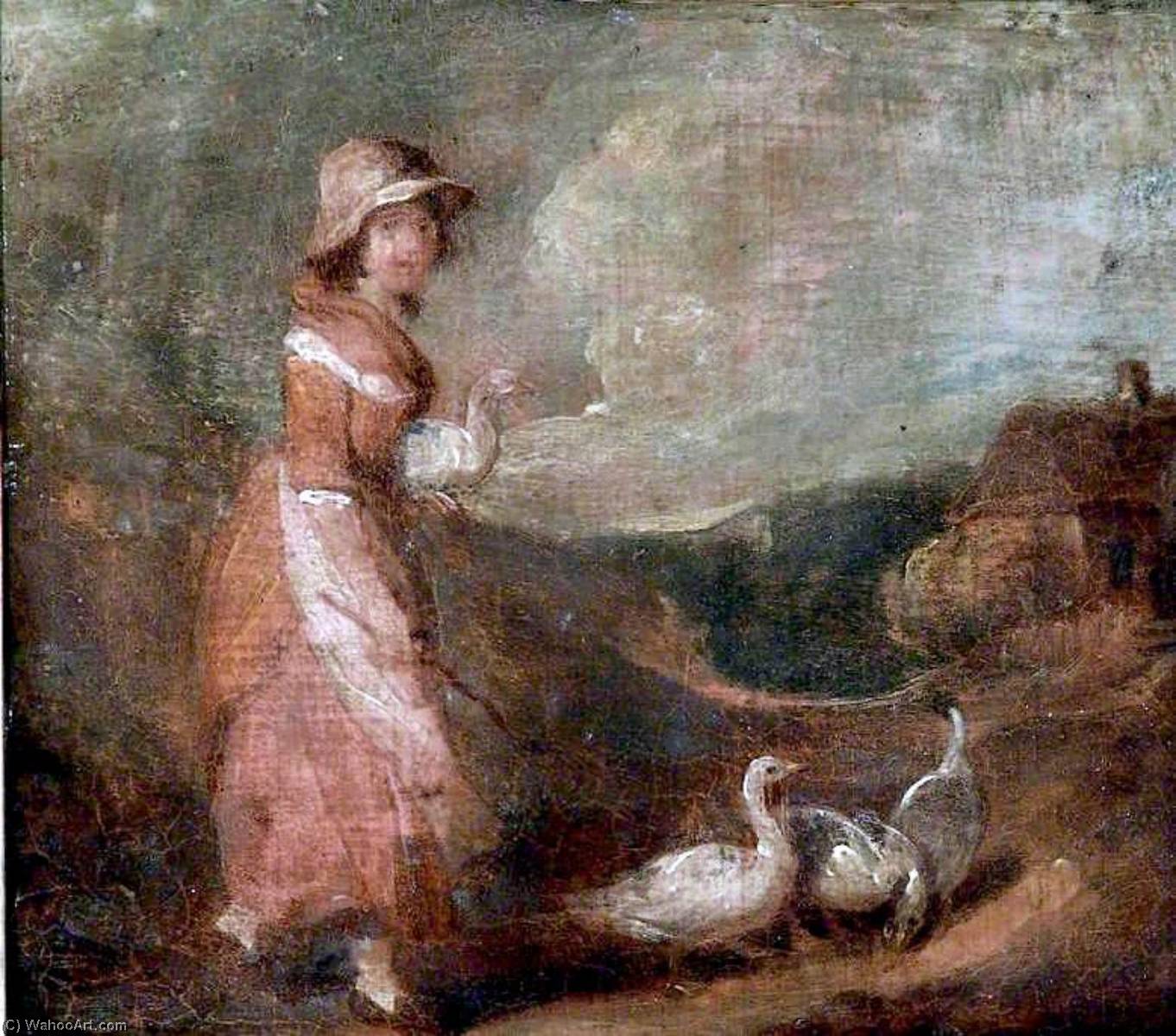 顺序 藝術再現 Driving the Geese 通过 William Redmore Bigg (1755-1828) | ArtsDot.com