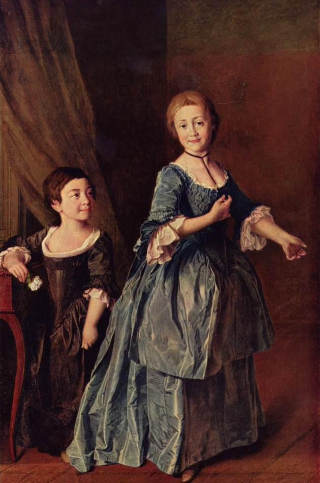 Buy Museum Art Reproductions Portrait of the Princesses Davidova and Rzevskaja, 1771 by Dmitry Grigoryevich Levitsky (1735-1822, Ukraine) | ArtsDot.com