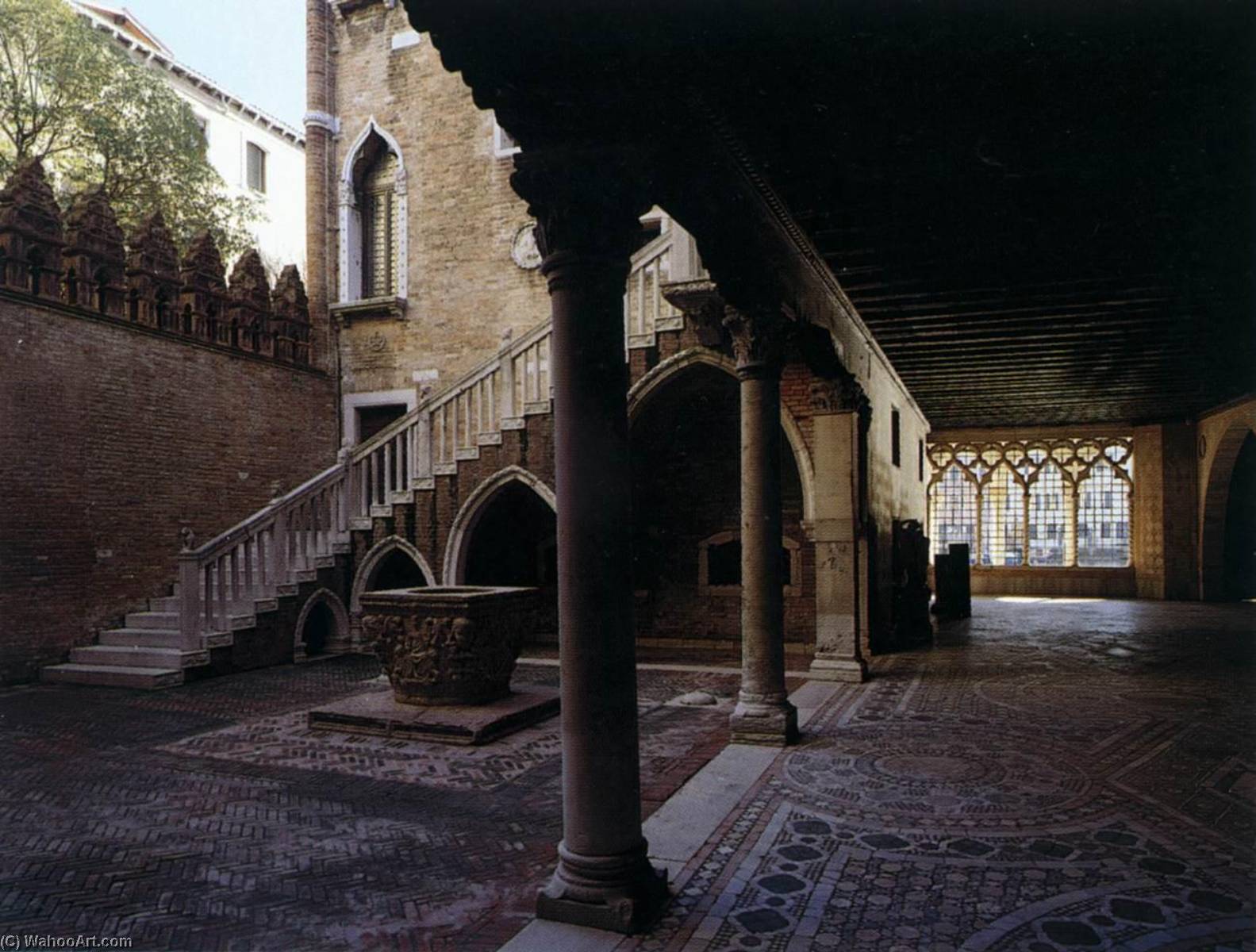 Ca` d`Oro Portico and inner courtyard, 1427 by Matteo Raverti Matteo Raverti | ArtsDot.com