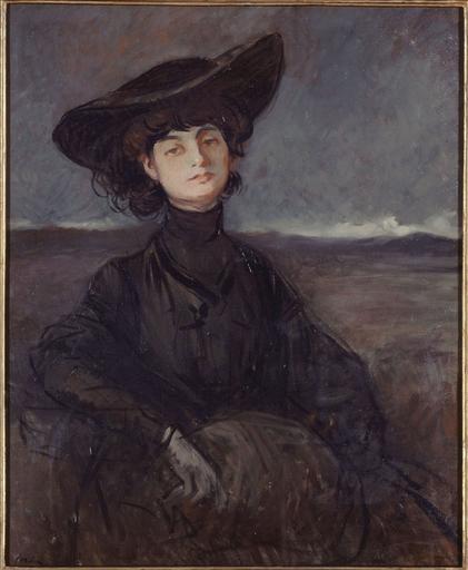 Order Paintings Reproductions Portrait de la comtesse Anna de Noailles, née Brancovan (1876 1933), poétesse by Jean Louis Forain (1852-1931, France) | ArtsDot.com