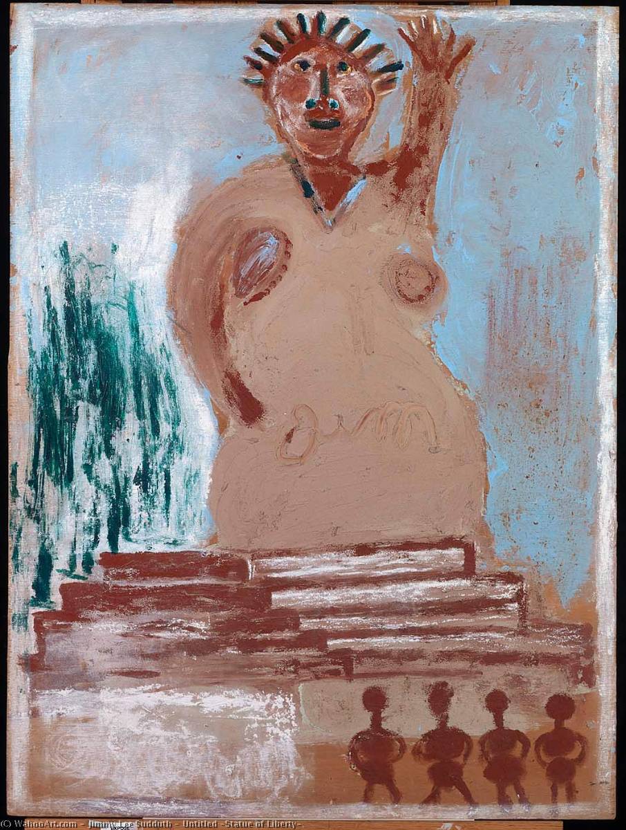 Untitled (Statue of Liberty), 1989 by Jimmy Lee Sudduth (1910-2007) Jimmy Lee Sudduth | ArtsDot.com