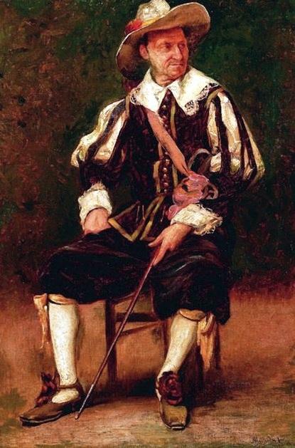 Order Paintings Reproductions English Musketeer Português Mosqueteiro by José Ferraz De Almeida Júnior (1850-1899) | ArtsDot.com