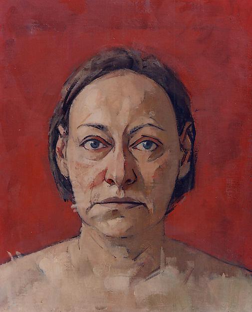 Self Portrait (red background), 2002 by Mary Beth Mckenzie Mary Beth Mckenzie | ArtsDot.com