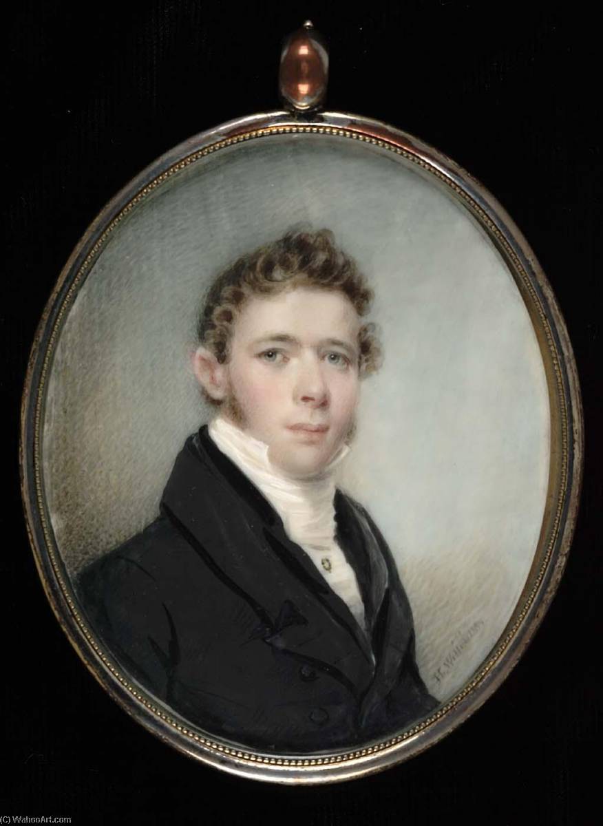 Order Paintings Reproductions Mr. Bennett, of Revere Street, Boston, 1820 by Henry Williams (1787-1830) | ArtsDot.com