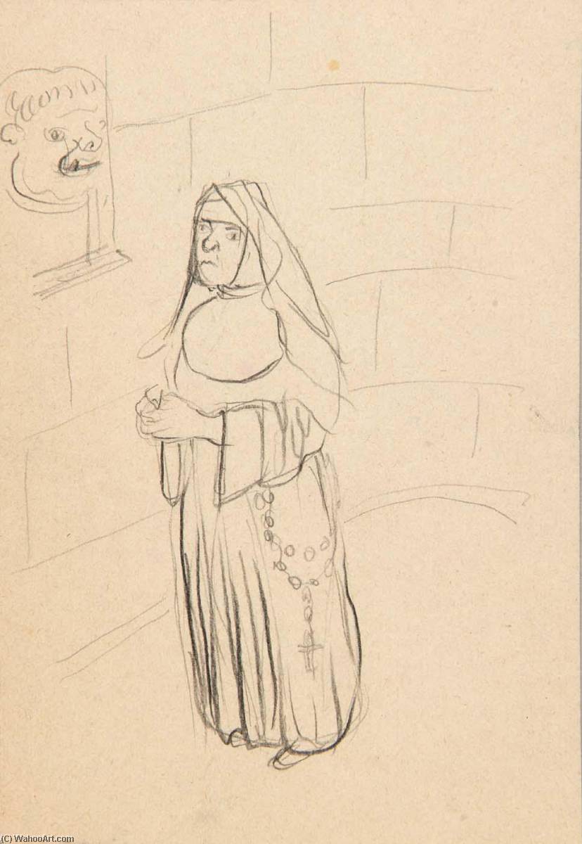 Sketch of a Nun, 1938 by Christoph Voll Christoph Voll | ArtsDot.com