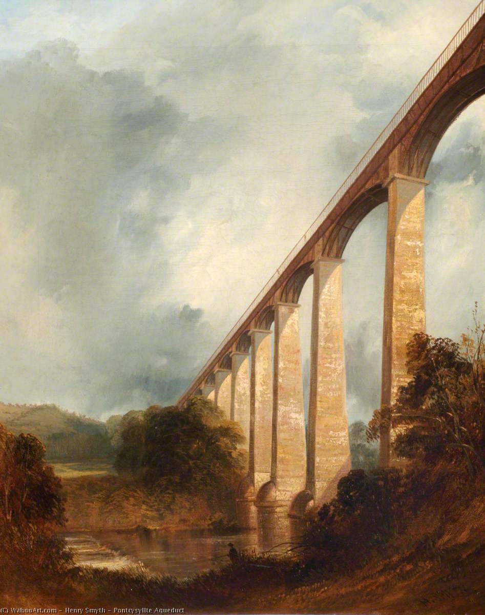 Buy Museum Art Reproductions Pontcysyllte Aqueduct, 1873 by Henry Smyth (1800-1873) | ArtsDot.com