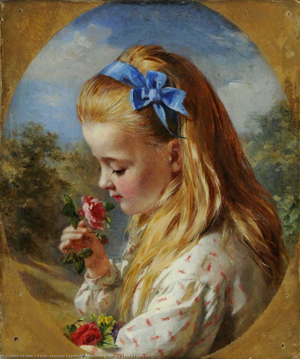 順序 油絵 四季折々の季節から バイ Emily Aldridge Crawford (1869-1906) | ArtsDot.com