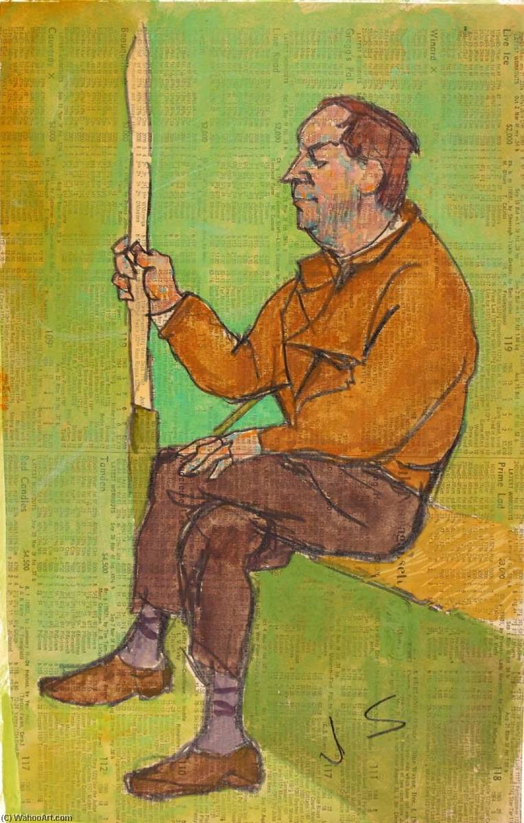 (Seated Man) by Joseph Solman (1909-2008) Joseph Solman | ArtsDot.com