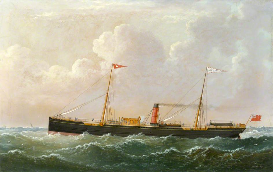The Steam Sailing Ship `Magnetic` at Sea, 1875 by Joseph Semple Joseph Semple | ArtsDot.com