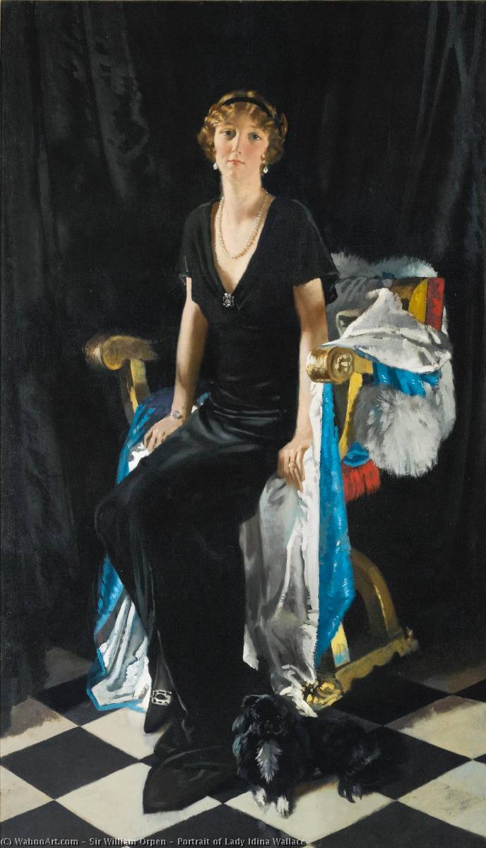 Order Oil Painting Replica Portrait of Lady Idina Wallace, 1916 by William Newenham Montague Orpen | ArtsDot.com