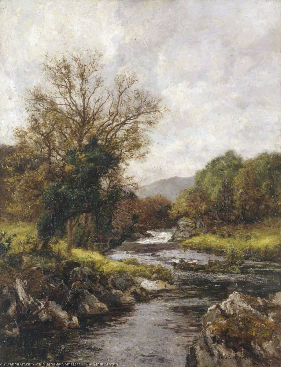 Order Paintings Reproductions The Trout Stream by Richard Gay Somerset (1848-1928) | ArtsDot.com