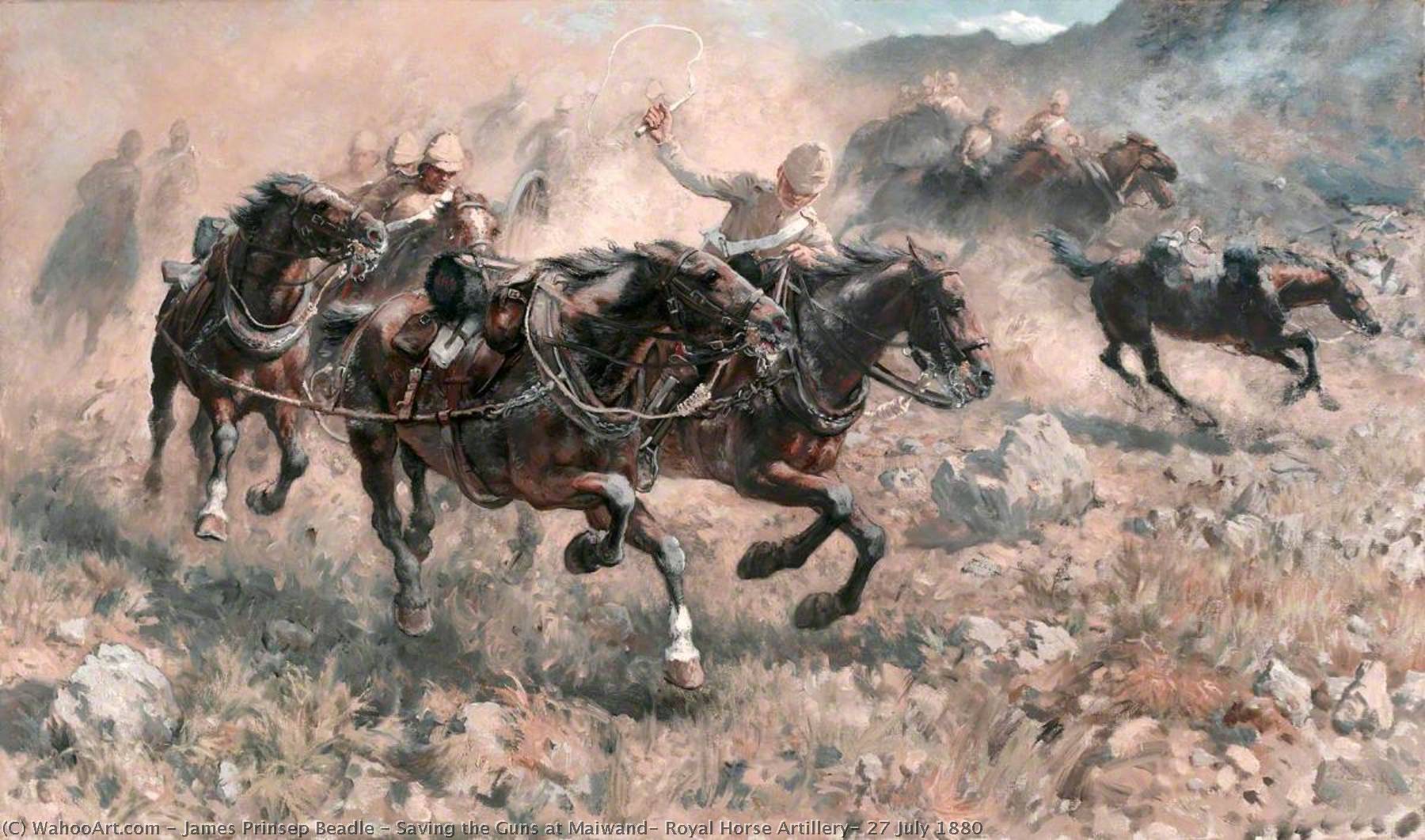 1880年7月27日,在Mawand, 皇家马来·阿蒂莱里拿到枪, 1893 通过 James Prinsep Beadle James Prinsep Beadle | ArtsDot.com