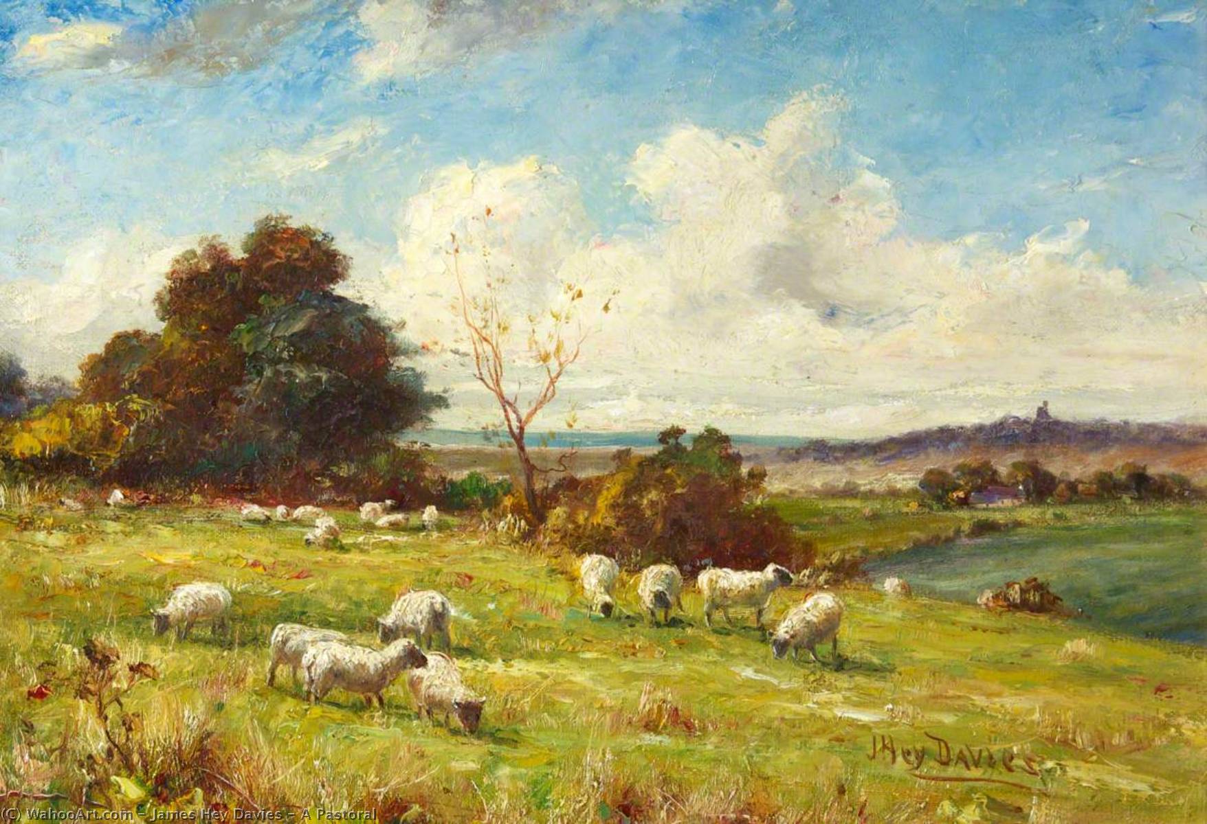 Buy Museum Art Reproductions A Pastoral, 1910 by James Hey Davies (1844-1926) | ArtsDot.com