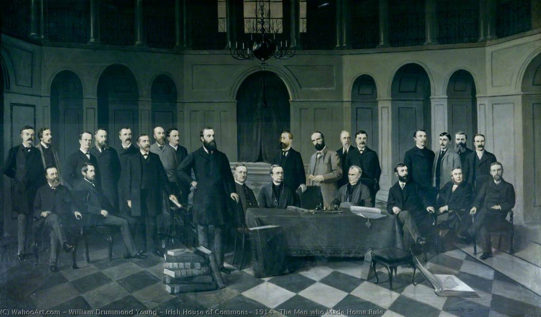 Order Oil Painting Replica Irish House of Commons, 1914, The Men who Made Home Rule, 1914 by William Drummond Young (1855-1924) | ArtsDot.com