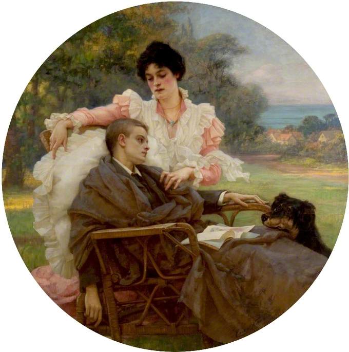 顺序 油畫 关于门槛值。, 1903 通过 Ernest Normand (1857-1923) | ArtsDot.com