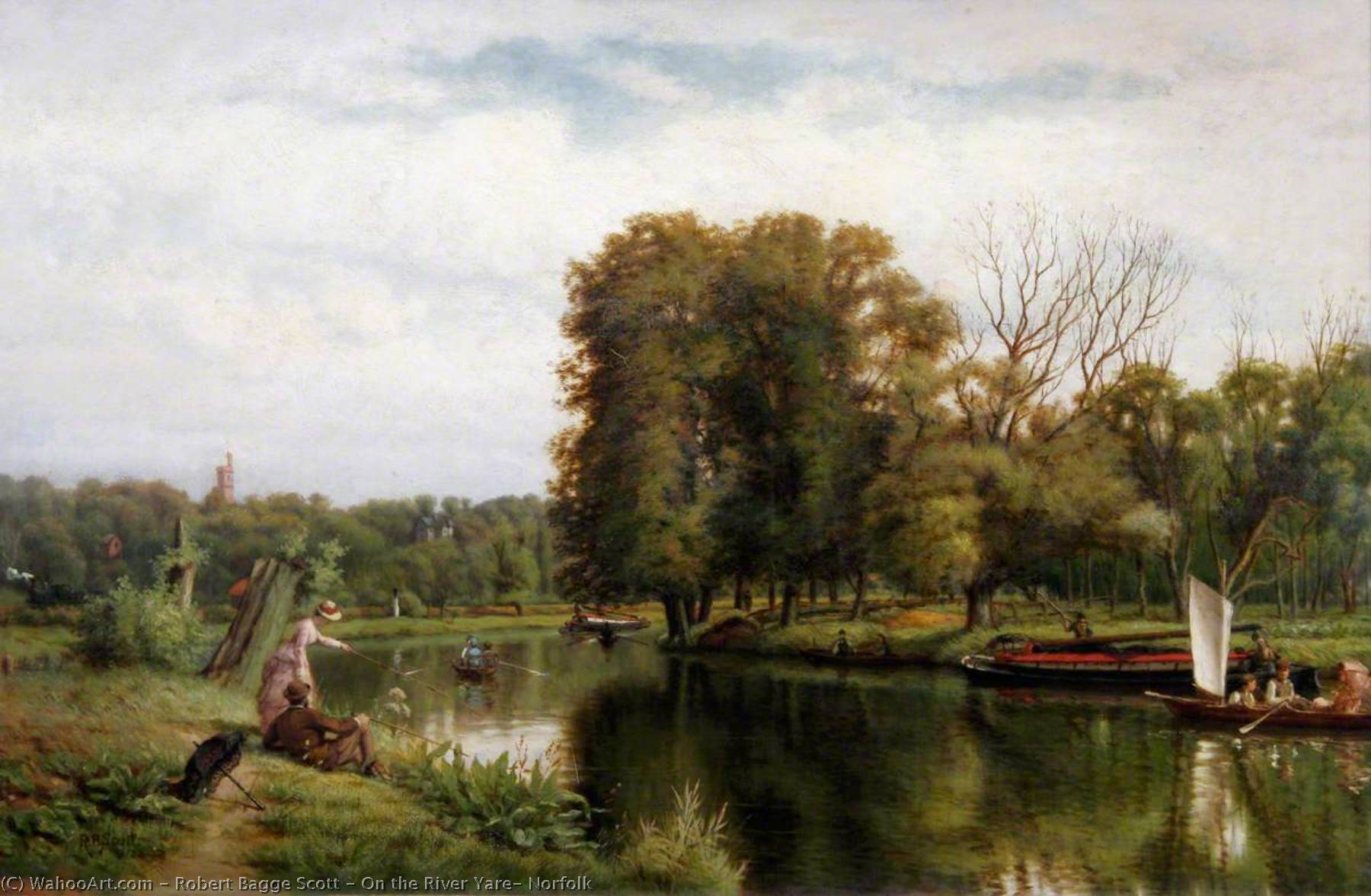 On the River Yare, Norfolk, 1883 by Robert Bagge Scott Robert Bagge Scott | ArtsDot.com