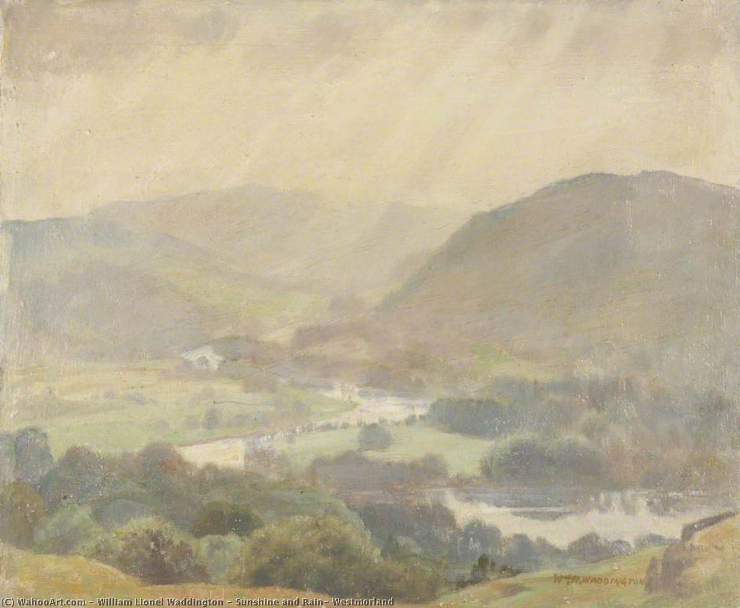 Order Art Reproductions Sunshine and Rain, Westmorland, 1900 by William Lionel Waddington (1883-1951) | ArtsDot.com