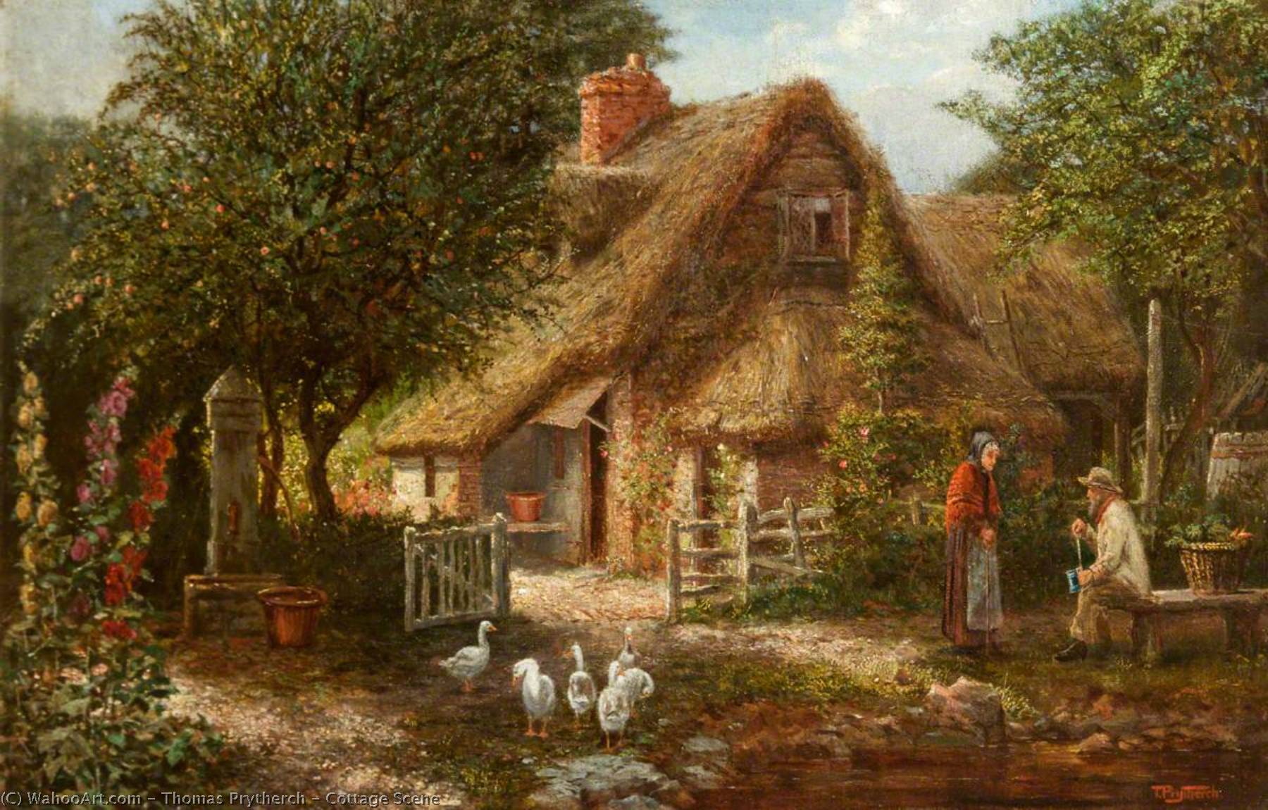 Cottage Scene by Thomas Prytherch Thomas Prytherch | ArtsDot.com