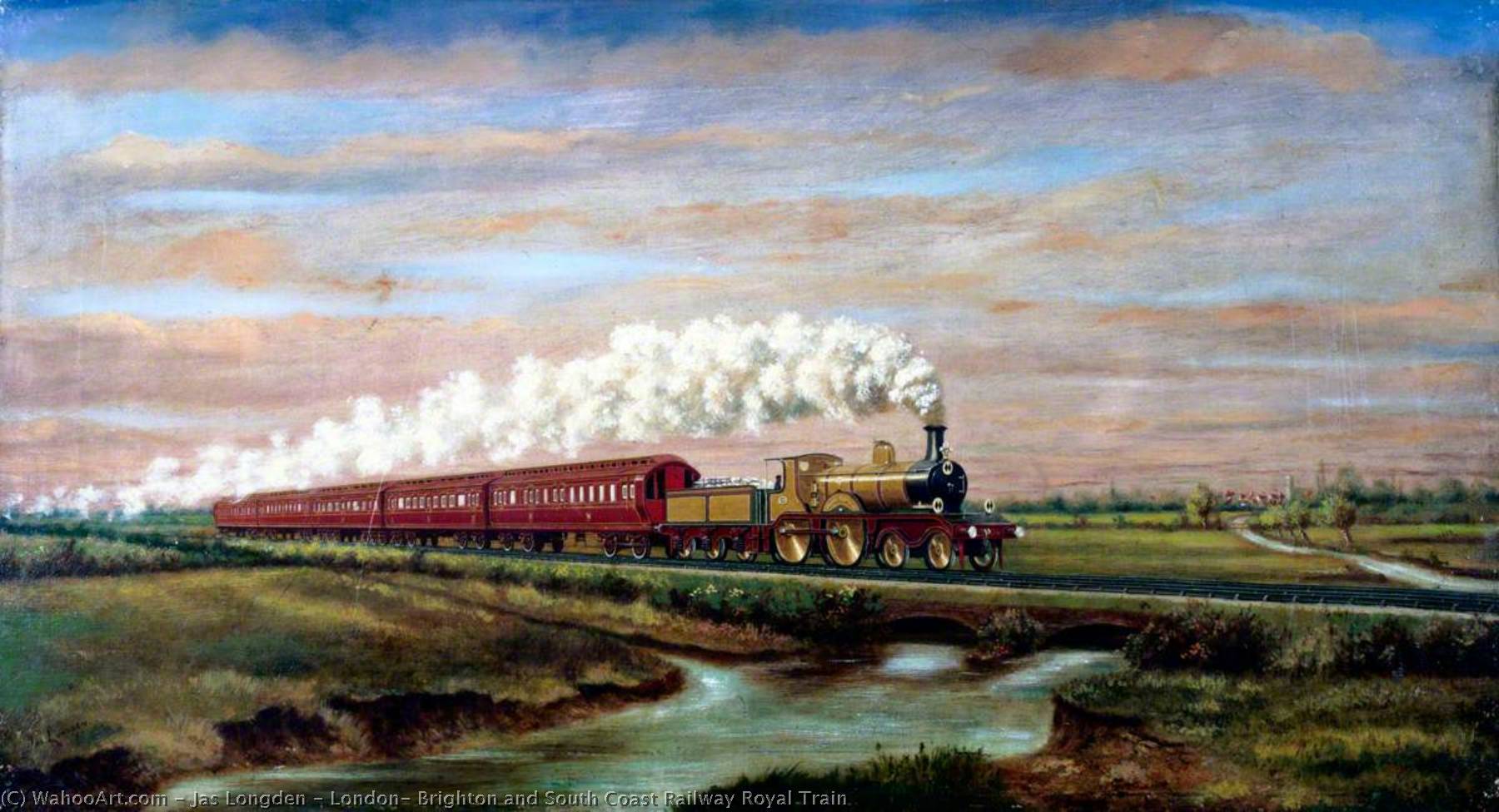 London, Brighton and South Coast Railway Royal Train, 1899 by Jas Longden Jas Longden | ArtsDot.com