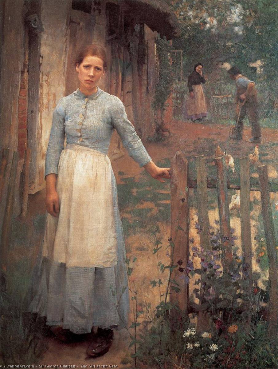Buy Museum Art Reproductions The Girl at the Gate, 1889 by George Clausen | ArtsDot.com