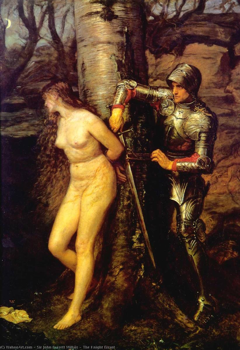 Order Oil Painting Replica The Knight Errant, 1870 by John Everett Millais | ArtsDot.com