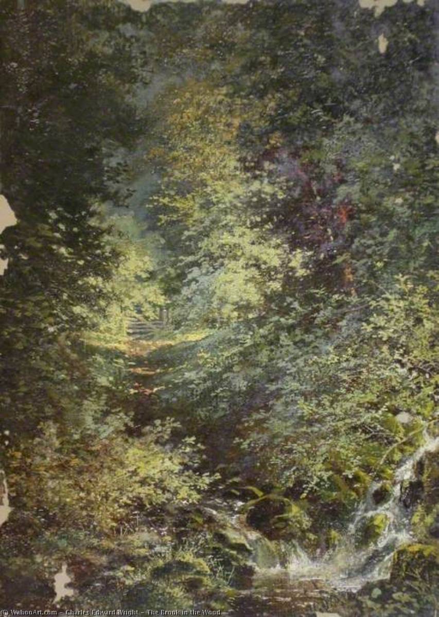 Order Paintings Reproductions The Brook in the Wood, 1895 by Charles Edward Wright (1830-1905) | ArtsDot.com