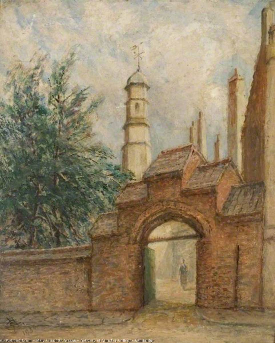 Gateway of Christ`s College, Cambridge, 1950 by Mary Charlotte Greene Mary Charlotte Greene | ArtsDot.com