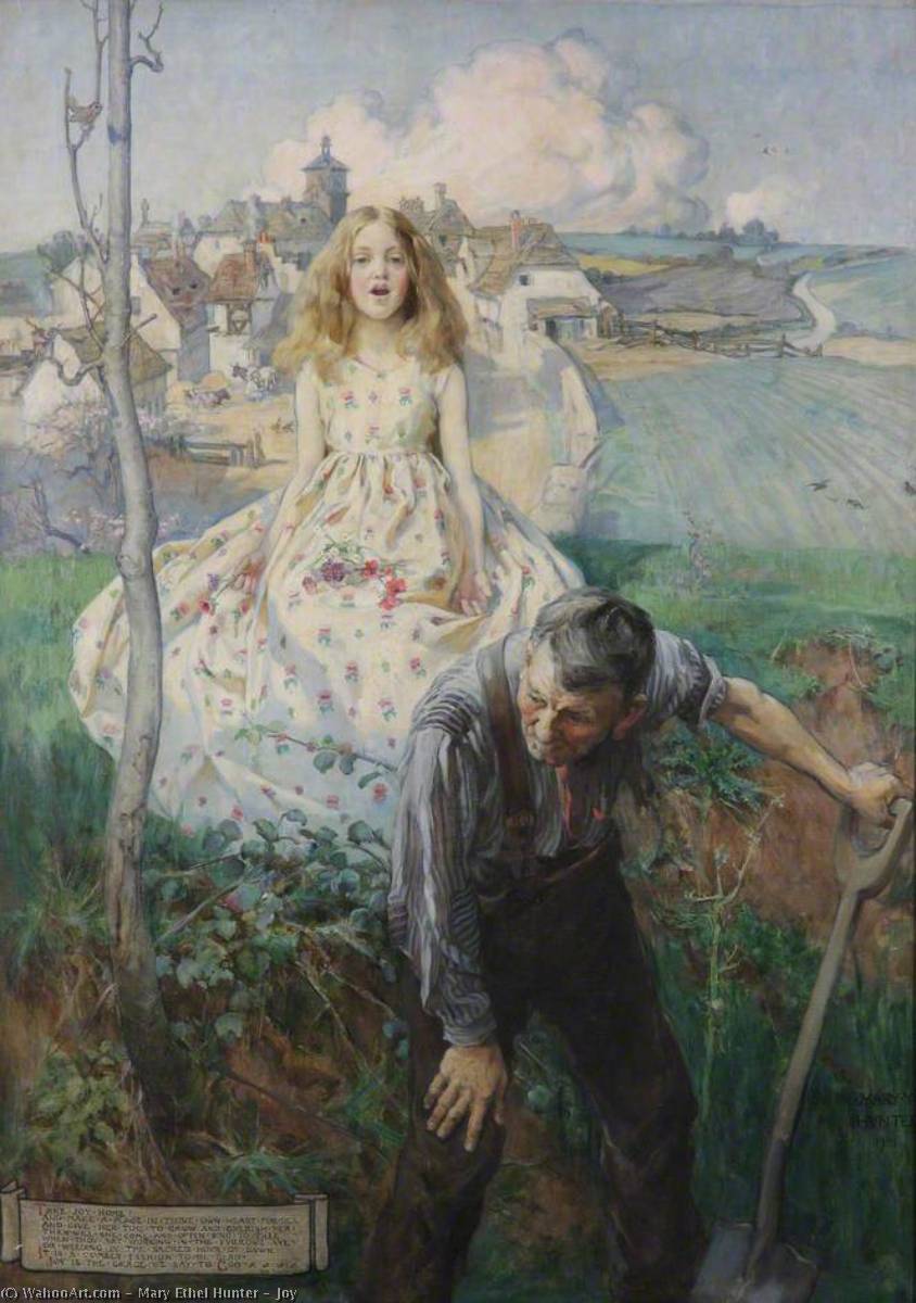 Order Art Reproductions Joy, 1901 by Mary Ethel Hunter (1878-1936) | ArtsDot.com