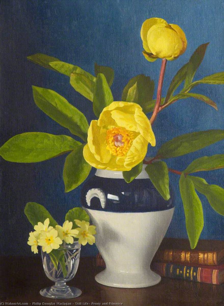 Order Art Reproductions Still Life, Peony and Primrose by Philip Douglas Maclagan (Inspired By) (1901-1972) | ArtsDot.com