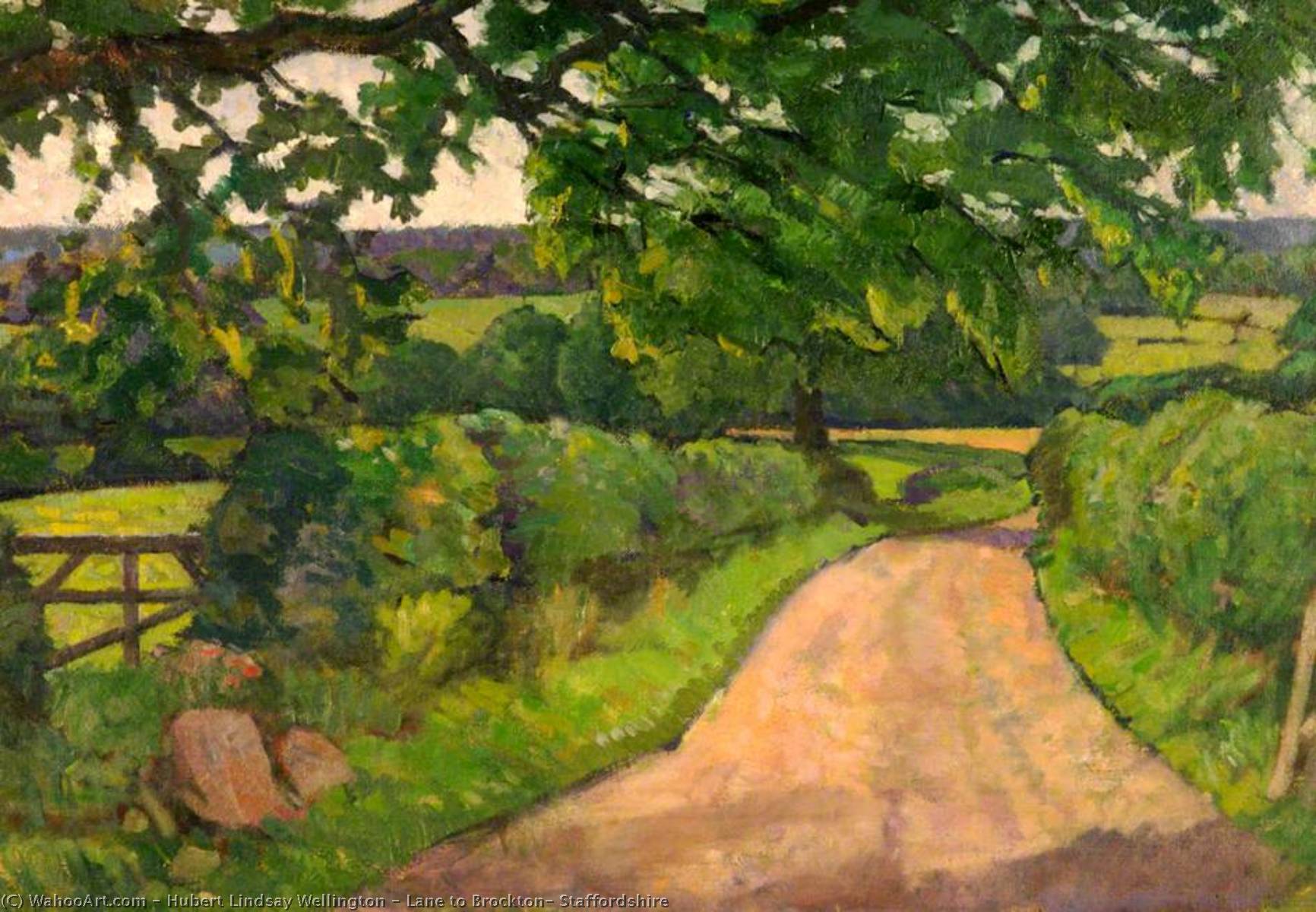 Buy Museum Art Reproductions Lane to Brockton, Staffordshire, 1914 by Hubert Lindsay Wellington (Inspired By) (1879-1967) | ArtsDot.com