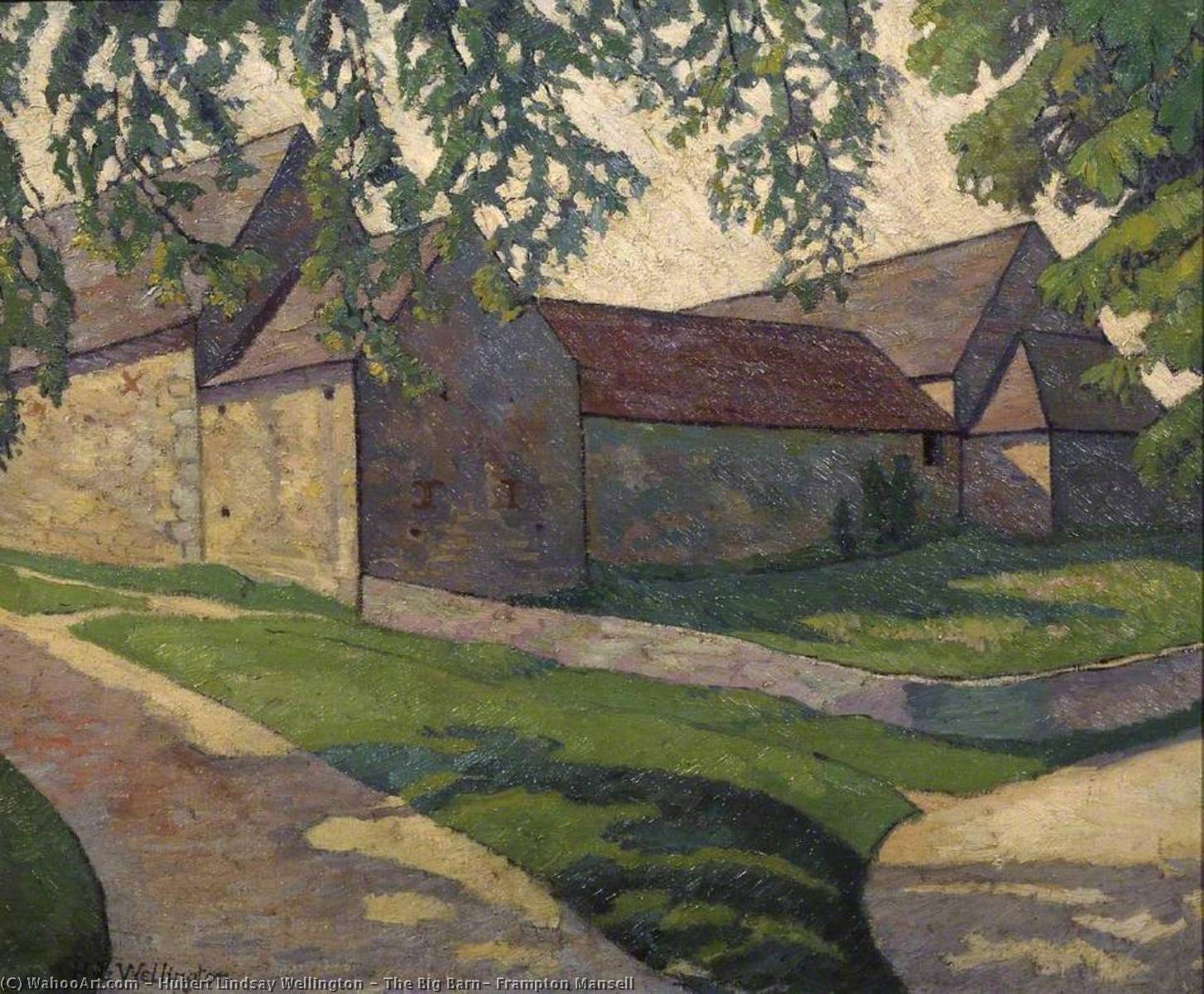 Order Paintings Reproductions The Big Barn, Frampton Mansell, 1915 by Hubert Lindsay Wellington (Inspired By) (1879-1967) | ArtsDot.com