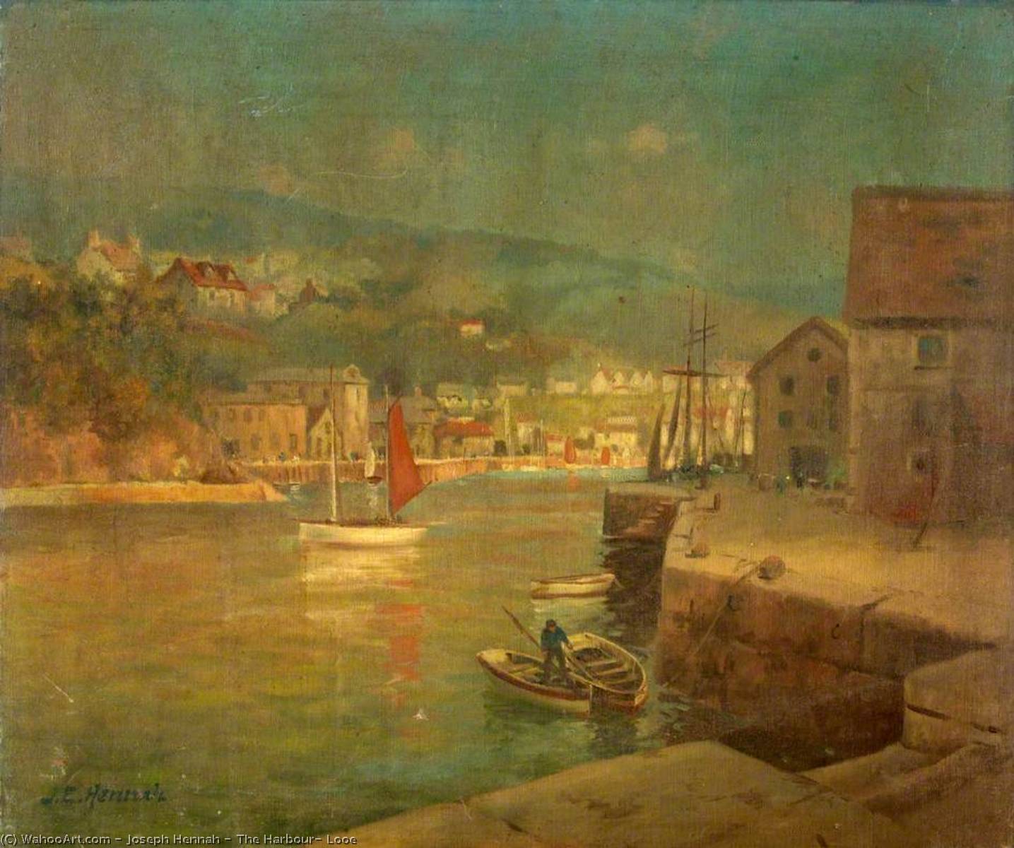 The Harbour, Looe by Joseph Hennah (1896-1963) Joseph Hennah | ArtsDot.com