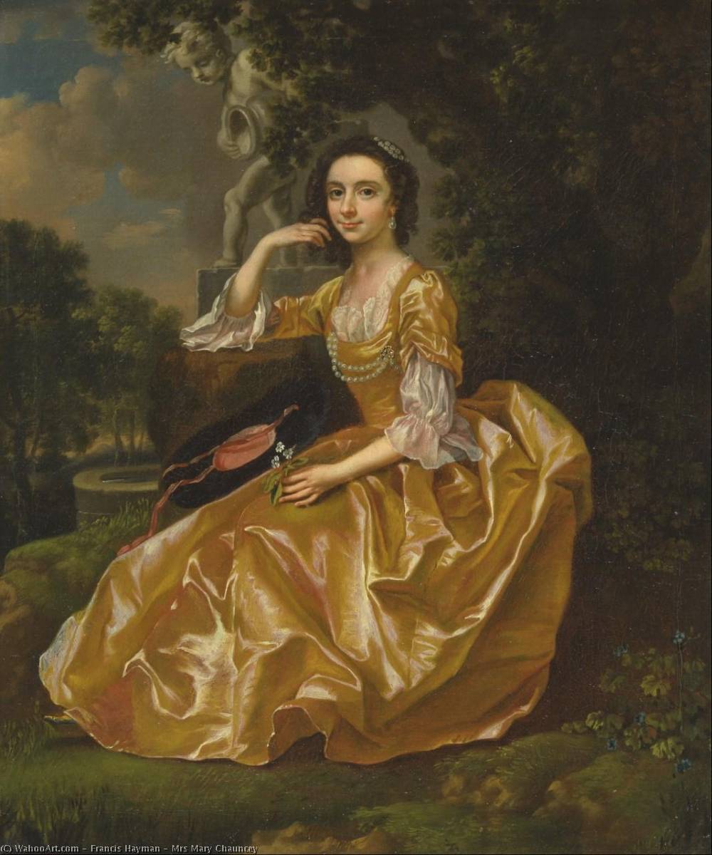 Order Art Reproductions Mrs Mary Chauncey, 1748 by Francis Hayman (1708-1776, United Kingdom) | ArtsDot.com