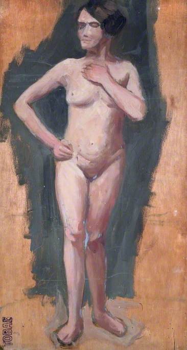 Female Nude (recto), 1920 by Albert C Cooper (1890-1989) Albert C Cooper | ArtsDot.com