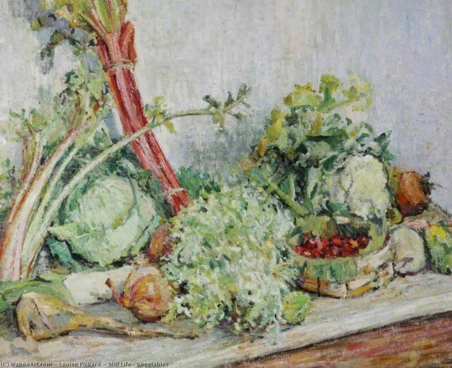 Order Oil Painting Replica Still Life, Vegetables by Louise Pickard (1865-1928) | ArtsDot.com
