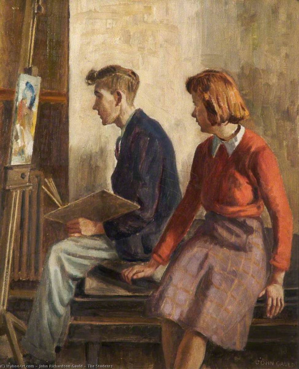 Order Paintings Reproductions The Students, 1950 by John Richardson Gauld (Inspired By) (1885-1962) | ArtsDot.com