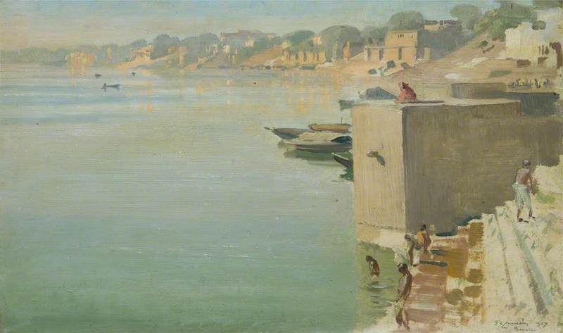 Buy Museum Art Reproductions Benares, India, 1927 by Ernest Stephen Lumsden (1883-1948) | ArtsDot.com