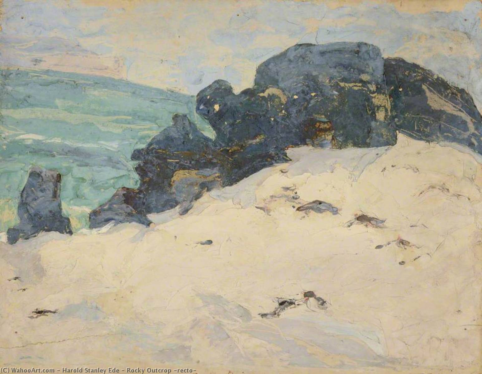 Order Art Reproductions Rocky Outcrop (recto), 1928 by Harold Stanley Ede (Inspired By) (1895-1990) | ArtsDot.com
