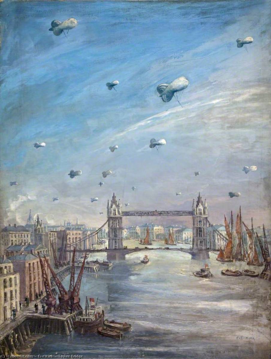 Buy Museum Art Reproductions Tower Bridge, 1946 by Eve Kirk (Inspired By) (1900-1969) | ArtsDot.com
