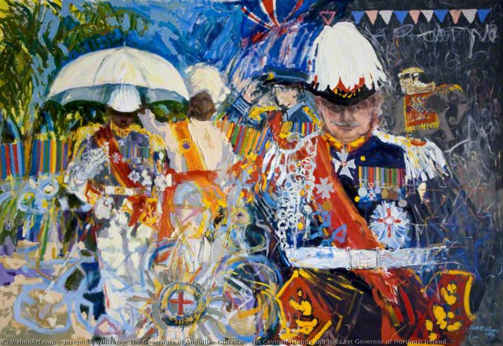 The Governors of Anguilla, Gibraltar, the Cayman Islands and the Last Governor of Northern Ireland, 1989 by Joseph Mcwilliams Joseph Mcwilliams | ArtsDot.com