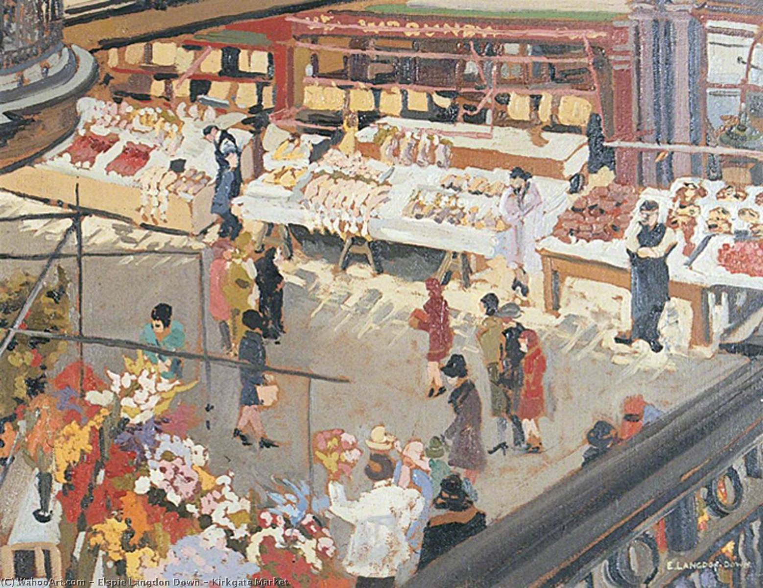 Kirkgate Market, 1931 by Elspie Langdon Down Elspie Langdon Down | ArtsDot.com